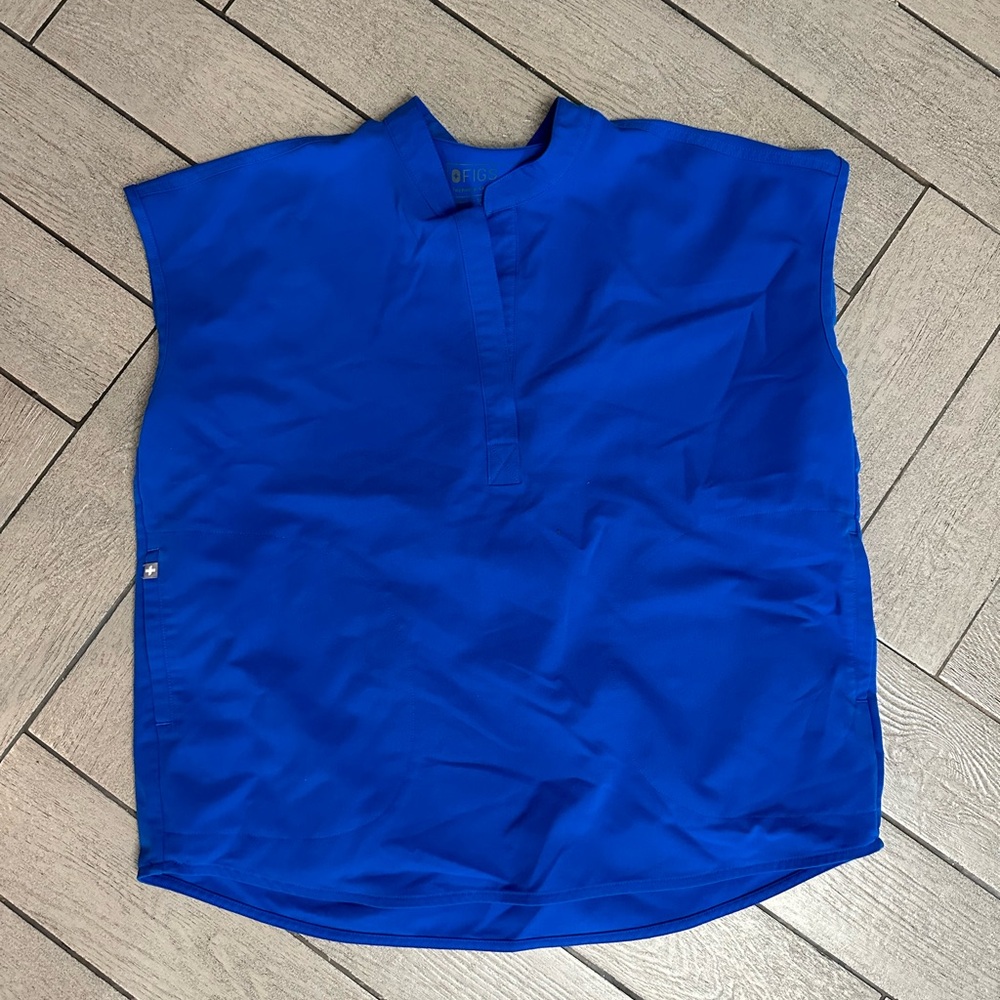 FIGs Royal Blue- Rafaela M top, High waisted Jogger pants L petite